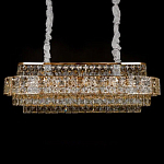 Люстра овальной формы хрустальная в неоклассическом стиле Majesty варинант исполнения - 1 | Loft Concept в Новосибирске