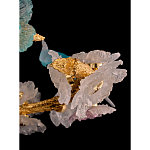 Люстра круглая на золотом каркасе с птичками и цветочным декором Miscellaneous herbs варинант исполнения - 9 | Loft Concept в Новосибирске