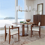 Кресло обеденное Alcove White Boucle из массива ореха варинант исполнения - 10 | Loft Concept в Новосибирске