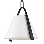 Подвесной светильник в форме конуса с белым тканевым абажуром и чёрным каркасом Stylish Solution варинант исполнения - 3 | Loft Concept в Новосибирске
