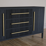 Буфет Primo с тремя ящиками и двумя фасадами Черный дуб варинант исполнения - 3 | Loft Concept в Новосибирске