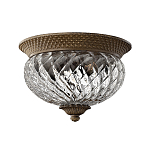 Потолочный светильник с чашеобразным плафоном из толстого волнообразного стекла и широким узорчатым основанием Hinkley варинант исполнения - 9 | Loft Concept в Новосибирске