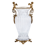 Ваза прозрачная с бронзовыми ручками в виде ангелов Eden Garden варинант исполнения - 1 | Loft Concept в Новосибирске