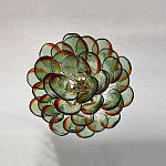 Люстра стеклянная с зелеными лепестками Green Leaf Fall варинант исполнения - 4 | Loft Concept в Новосибирске