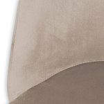 Барный стул со спинкой и металлической подставкой на 4-х деревянных ножках Бежевый Велюр Vendramin Chair варинант исполнения - 3 | Loft Concept в Новосибирске