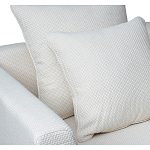 Дизайнерское кресло мягкое с обивкой из рогожки кремового цвета Decoration of Everything варинант исполнения - 2 | Loft Concept в Новосибирске