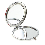 Зеркало карманное складное круглое из натурального камня Оникс в подарочной упаковке Silver Stone Mirrors варинант исполнения - 2 | Loft Concept в Новосибирске