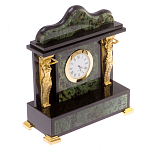 Часы настольные из натурального камня Нефрит с декором в виде Кариатиды Caryatid Stone Clock варинант исполнения - 2 | Loft Concept в Новосибирске