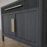 Буфет Primo с двумя ящиками и двумя фасадами Черный дуб варинант исполнения - 6 | Loft Concept в Новосибирске