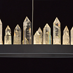 Люстра с двумя кольцами черного цвета с хрустальными элементами QUARTZ CRYSTAL варинант исполнения - 7 | Loft Concept в Новосибирске