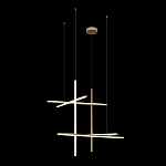 Люстра с 6-ю  пересекающимися цилиндрическими плафонами на тонких тросах Trumpet tube варинант исполнения - 5 | Loft Concept в Новосибирске