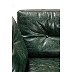 Диван Лофт Натуральная Винтажная кожа Зеленый Two Seat Encounter Leather Sofa варинант исполнения - 4 | Loft Concept в Новосибирске