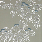 Обои ручная роспись Silk Tree Special Colourway on Pale Grey dyed silk варинант исполнения - 2 | Loft Concept в Новосибирске