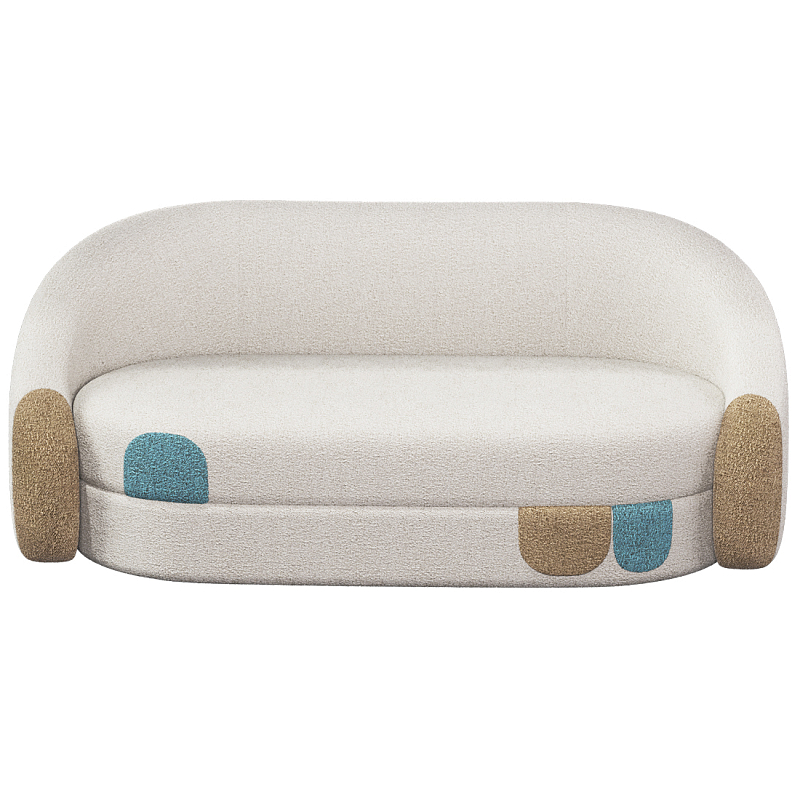 Дизайнерский Диван Undina Молочный Песочный Голубой в Новосибирске | Loft Concept 