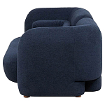 Дизайнерский двухместный диван с мягкими спинкой и подлокотниками синий Madelaine Sofa Blue варинант исполнения - 6 | Loft Concept в Новосибирске