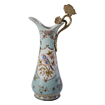 Кувшин с цветочным рисунком и бронзовой ручкой Blue Garden варинант исполнения - 1 | Loft Concept в Новосибирске