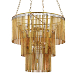 Люстра трёхъярусная золотого цвета Metal Tentacles варинант исполнения - 1 | Loft Concept в Новосибирске