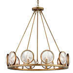 Люстра круглая с прозрачными рельефными плафонами Crystal Prism варинант исполнения - 1 | Loft Concept в Новосибирске