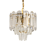 Люстра многоярусная с овальными прозрачными подвесками 28 см Harmonica варинант исполнения - 1 | Loft Concept в Новосибирске