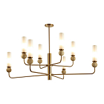 Люстра на штанге с 8-ю цилиндрическими матовыми плафонами и шарами из камня Orb Essence варинант исполнения - 8 | Loft Concept в Новосибирске