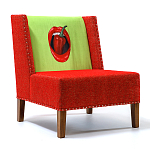 FUN Armchair "Chili Pepper" Red Дизайнерское кресло с цветным принтом варинант исполнения - 2 | Loft Concept в Новосибирске