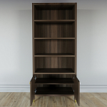 Книжный Стеллаж Elsa Dreams Walnut с задней стенкой варинант исполнения - 3 | Loft Concept в Новосибирске
