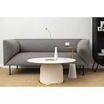 Кофейный столик с круглой столешницей на белом мраморном основании Original Foundation варинант исполнения - 2 | Loft Concept в Новосибирске