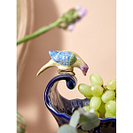 Чаша темно-синего цвета из фарфора с разноцветной птичкой Eden Garden porcelain and bronze варинант исполнения - 15 | Loft Concept в Новосибирске