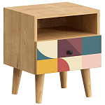 Прикроватная тумба с изображением на ящике Elise Nightstand варинант исполнения - 1 | Loft Concept в Новосибирске