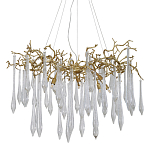 Люстра подвесная с прозрачными подвесками в форме капель Droplet Chandelier варинант исполнения - 1 | Loft Concept в Новосибирске