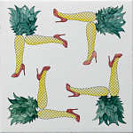 Плитка дизайнерская с рисунком Пина Колада варинант исполнения - 2 | Loft Concept в Новосибирске