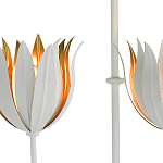 Люстра белая прямоугольная с абажурами в виде цветков тюльпана White Tulips варинант исполнения - 1 | Loft Concept в Новосибирске