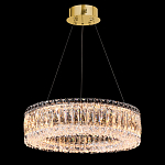 Люстра подвесная круглая из прозрачного хрусталя с золотым корпусом Selfsufficient варинант исполнения - 1 | Loft Concept в Новосибирске