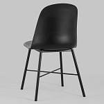 Стул из прочного пластика на металлическом основании Anora Black варинант исполнения - 5 | Loft Concept в Новосибирске