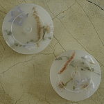 Круглая подставка под благовония из эпоксидной смолы с цветами белая Epoxy Resin Flowers Incense Stand White варинант исполнения - 2 | Loft Concept в Новосибирске