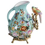 Кувшин с птичкой и  цветочным рисунком Blue Garden варинант исполнения - 2 | Loft Concept в Новосибирске