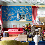 Обои ручная роспись Houghton Canton Blue варинант исполнения - 4 | Loft Concept в Новосибирске