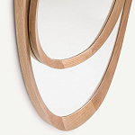 Ассиметричное зеркало в дубовой раме Infinity Symbol варинант исполнения - 3 | Loft Concept в Новосибирске