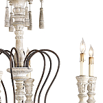 Люстра с состаренными резными элементами Graceful Profile варинант исполнения - 1 | Loft Concept в Новосибирске