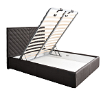 Кровать серая с подъемным механизмом Adelaide варинант исполнения - 2 | Loft Concept в Новосибирске