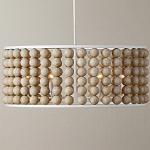Люстра в форме цилиндра с вставками из деревянных бусин Wooden Beads варинант исполнения - 7 | Loft Concept в Новосибирске