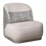 Кресло без подлокотников бежевое с принтом Macrocosm варинант исполнения - 1 | Loft Concept в Новосибирске