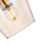 Подвесной светильник со стеклянным плафоном в форме бокала янтарного цвета Prestige варинант исполнения - 4 | Loft Concept в Новосибирске