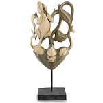 Маска ручной работы деревянная резная Lizard Mask варинант исполнения - 1 | Loft Concept в Новосибирске