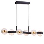 Линейный подвесной светильник с круглыми плафонами и золотистыми акцентами Aurelia Circles варинант исполнения - 2 | Loft Concept в Новосибирске