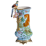 Ваза из фарфора с птицей на бронзовой ветке Garden of Eden варинант исполнения - 1 | Loft Concept в Новосибирске