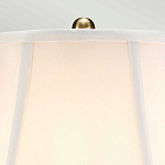 Настольная лампа с фарфоровым основанием с декоративным орнаментом и белым абажуром на темной круглой подставке Elstead Lighting варинант исполнения - 7 | Loft Concept в Новосибирске