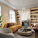 Люстра подвесная из металла с прозрачными подвесками из хрусталя Quasar 93 варинант исполнения - 7 | Loft Concept в Новосибирске