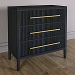 Комод Primo с 3 выдвижными ящиками Черный дуб варинант исполнения - 4 | Loft Concept в Новосибирске