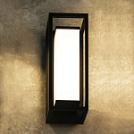 Уличный настенный светильник прямоугольный с чёрной рамкой Высота 35 см Geometric Glow варинант исполнения - 2 | Loft Concept в Новосибирске